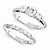 14k White Gold Moisssanite Wedding set, Size 7, Jewelry Ring