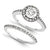 14k White Gold Forever Brilliant Wedding Set, Size 7, Jewelry Ring