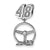 Sterling Silver Antiqued LogoArt Sport,NASCAR #48 Jimmie Johnson Dangle Steering Wheel Bead