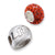 Sterling Silver One Orange Crystal Beadwith 11 3D Driver Helmet Bead