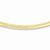 14K Yellow Gold Lightweight Domed Omega Necklace