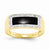 14k Yellow Gold Onyx & Diamond Mens Ring