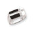 14k White Gold Onyx & Diamond Mens Cross Ring