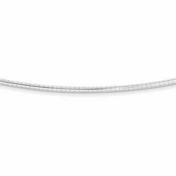 14K White Gold Omega Necklace