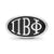 15.25Mm Pi Beta Phi Oval Letters Charm Bead in Sterling Silver