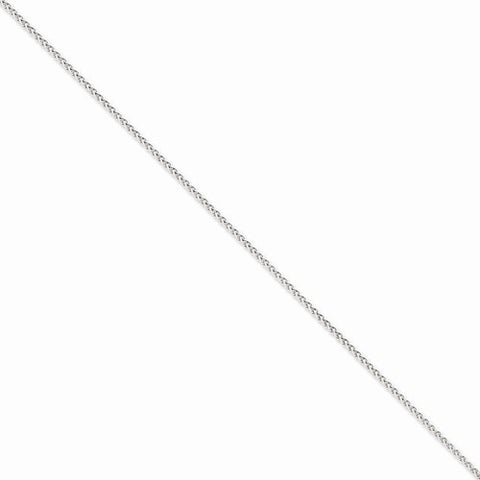 14K White Gold Solid Polished Spiga Chain Bracelet