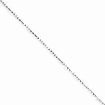 14K White Gold Solid Diamond-Cut Spiga Chain