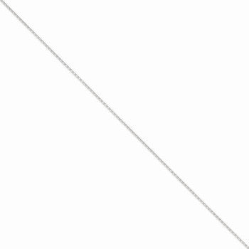 14K White Gold Solid Diamond-Cut Cable Chain