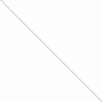 14K White Gold Diamond-Cut Cable Chain