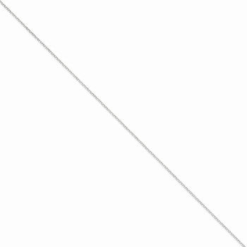 14K White Gold Diamond-Cut Cable Chain