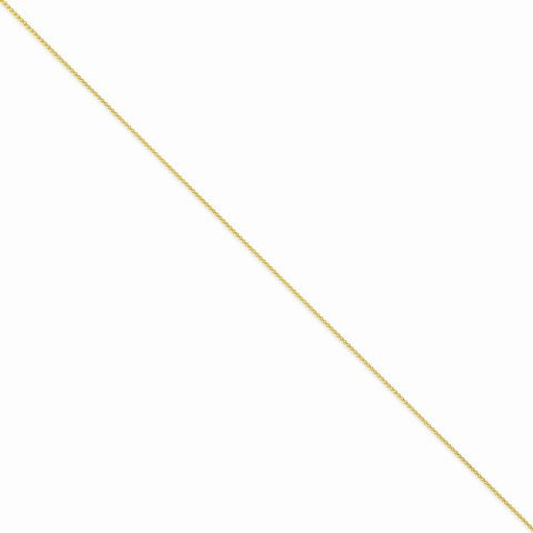 14K Yellow Gold Parisian Wheat Chain Anklet