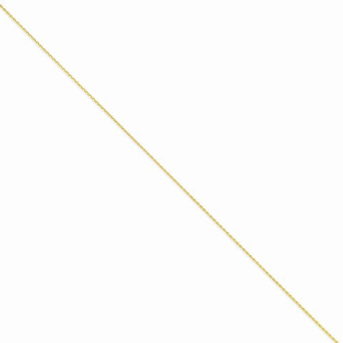 14K Yellow Gold Diamond-Cut Wheat Chain Anklet