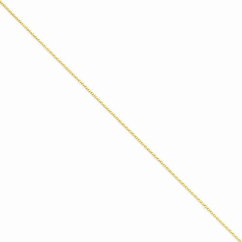 14K Yellow Gold Diamond-Cut Wheat Chain Anklet