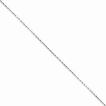 14K White Gold Round Parisian Wheat Chain