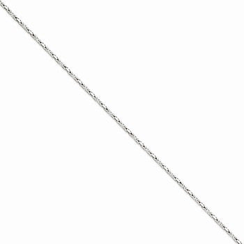 14K White Gold Byzantine Chain