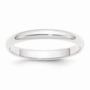 Platinum 3mm Half-Round Wedding Band