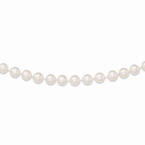 14K Yellow Gold 7-7.5Mm White Akoya Saltwater Cultured Pearl Bracelet