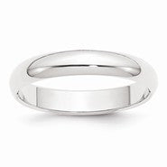 Platinum 4mm Half-Round Featherweight Wedding Band