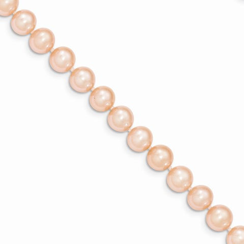 14K Yellow Gold 7-7.5Mm Pink Freshwater Onion Cultured Pearl Bracelet