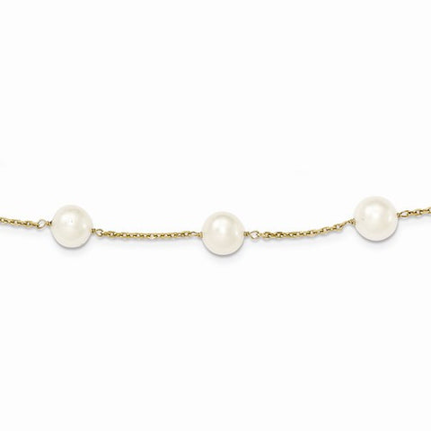 14K Yellow Gold Freshwater Cultured Pearl Necklace