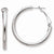 14k White Gold 3x25mm Polished Round Hoop Earrings