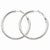 14k White Gold 3x35mm Polished Round Hoop Earrings