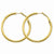 14k Yellow Gold 3x35mm Polished Round Hoop Earrings