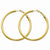 14k Yellow Gold 3x40mm Polished Round Hoop Earrings