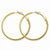 14k Yellow Gold 3x30mm Polished Round Hoop Earrings