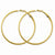 14k Yellow Gold 3x40mm Polished Round Hoop Earrings