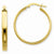 14k Yellow Gold 4x25mm Polished Hoop Earrings