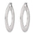 14k White Gold 3mm Textured Round Hoop Earrings