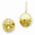 14k Yellow Gold 9mm Diamond-cut Mirror Ball Post Earrings