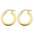 14k Yellow Gold 1.5x15mm Polished Flat Round Hoop Earrings