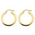 14k Yellow Gold 1.5x20mm Polished Flat Round Hoop Earrings