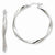 14k White Gold 3x30mm Polished Twist Hoop Earrings