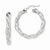 14k White Gold Polished Satin Twisted Hoop Earrings