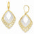 14k Two-tone Fancy Leverback Earrings