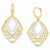 14k Two-tone Fancy Leverback Earrings