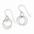 14k White Gold Small Twisted Circle Shepherd Hook Earrings