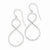 14k White Gold Twist Dangle Shepherd Hook Earrings