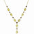 14K Yellow Gold Lemon & Smokey Quartz Drop Necklace