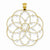 14k Gold & Rhodium Diamond-cut Spiral Circle Pendant, Pendants for Necklace