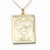 Sterling Silver Gold-Plated Postage Stamp Wedding Hearts Necklace