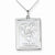 Sterling Silver Postage Stamp Wedding Hearts Necklace