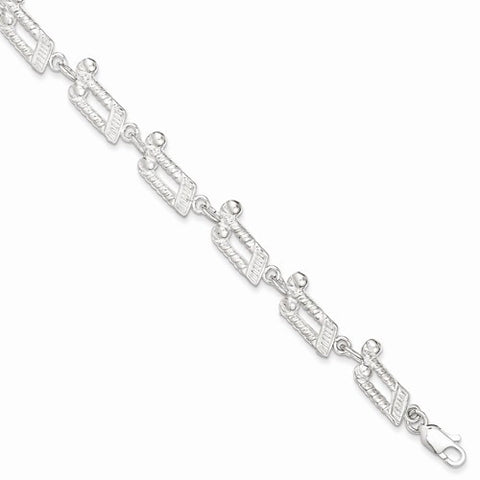 Sterling Silver Music Notes Bracelet