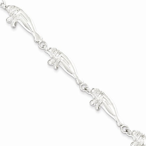 Sterling Silver Manatees Bracelet