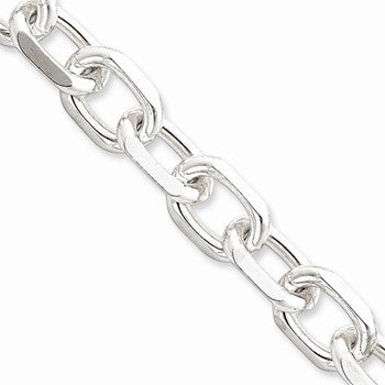 Sterling Silver Diamond-Cut Open Link Cable Chain