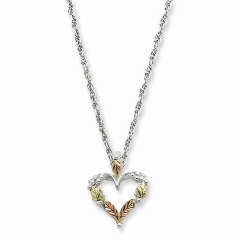 Sterling Silver & 12K Gold Heart Necklace