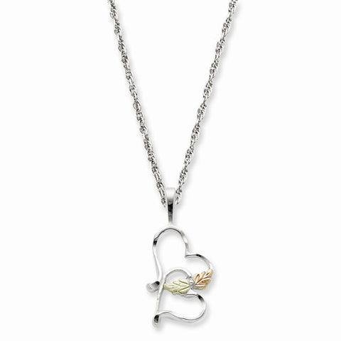 Sterling Silver & 12K Gold Double Heart Necklace